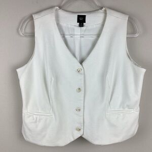 Autres Filles Ivory Sleeveless Button-Up Women's Vest | Large